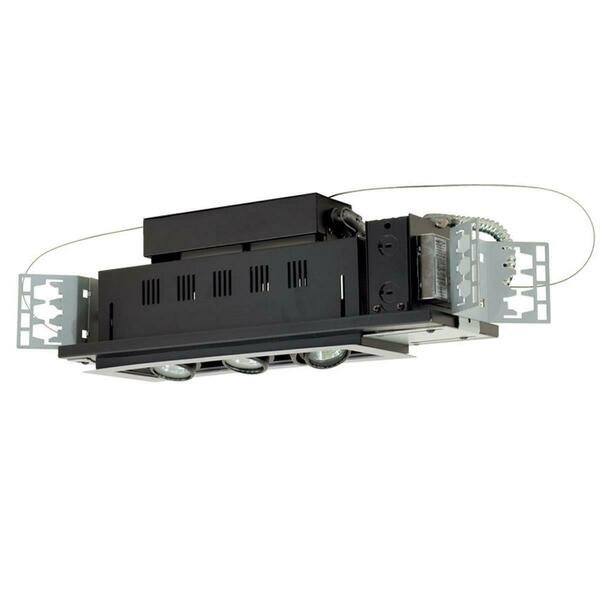 Jescolighting Modulinear Directional Lighting For New Construction, Double Gimbal 50W Mr16 3 - Light MG1650-3EWB